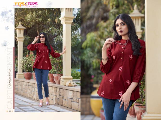 Lifestyle By Tips And Tops Cotton Designer Ladies Top Wholesale Shop In Surat